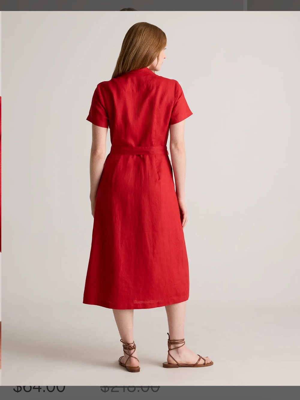 Quince 100% European Linen Button Front Dress Chile XL - Picture 5 of 14